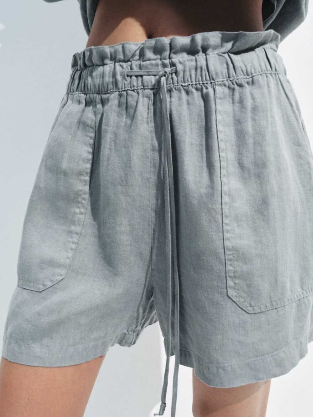 100% Linen Shirt And Shorts Set - Picture 4 of 5